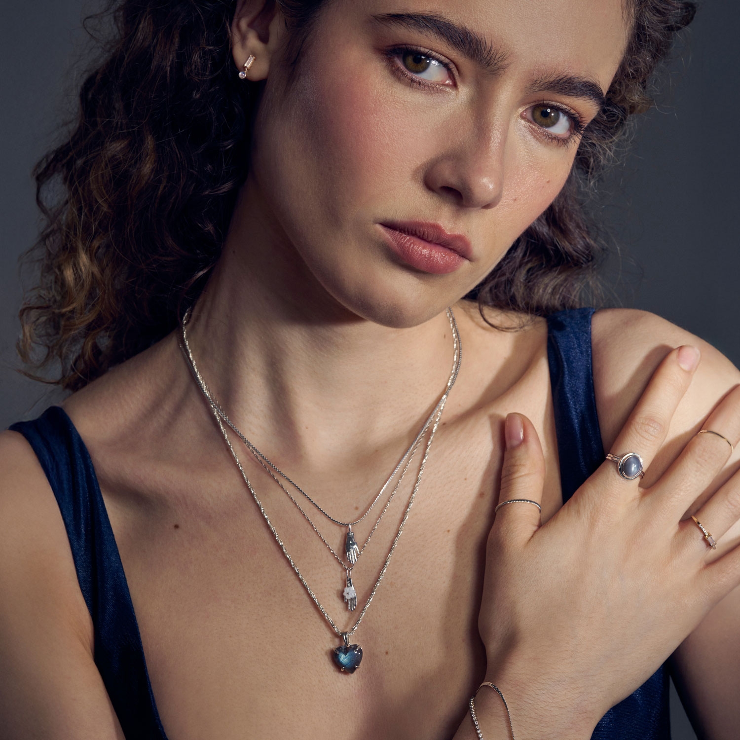 Afterglow Heart Silver Pendant | Catbird x Heidi Bivens