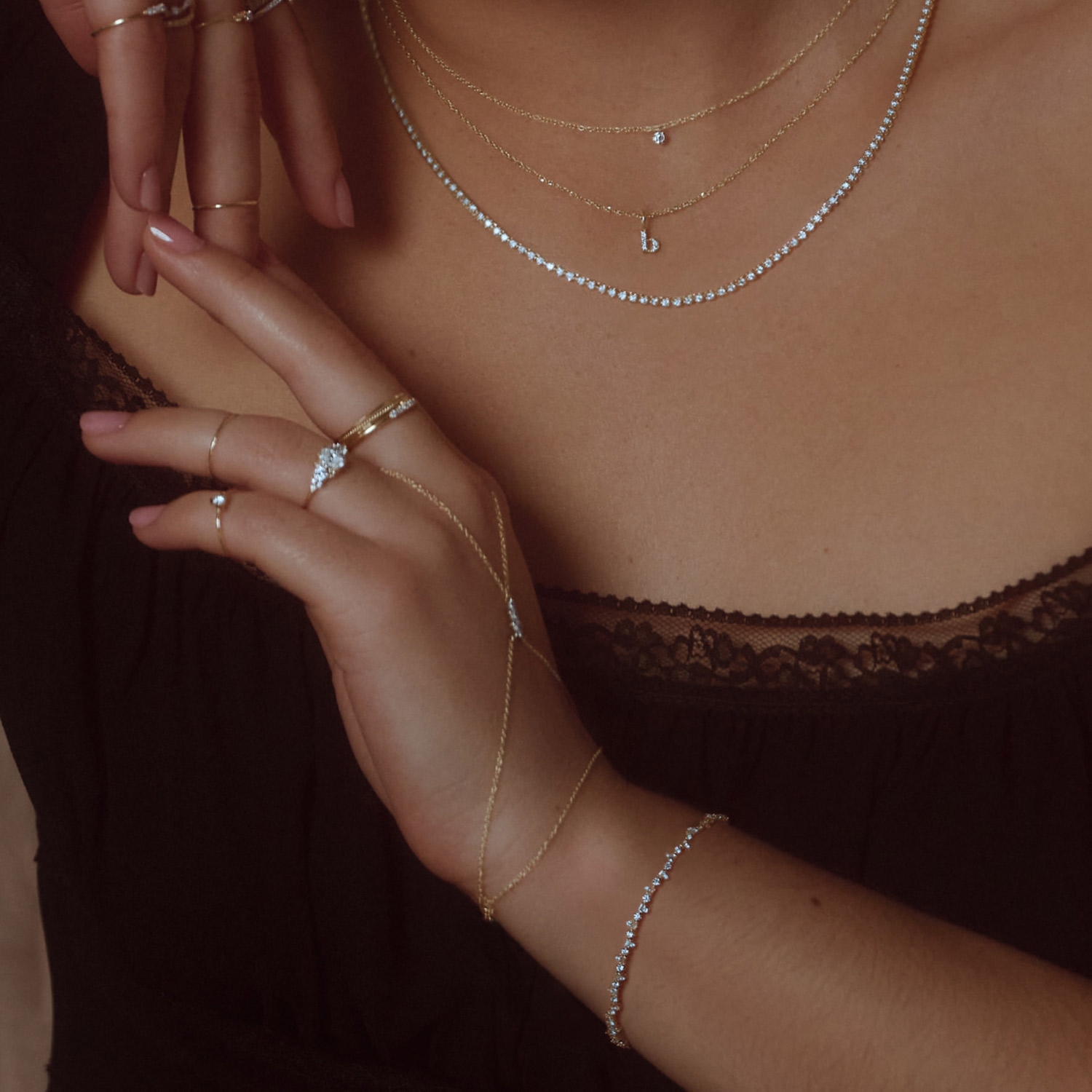 Catbird Jewelry - Pointelle Diamond Tennis Bracelet