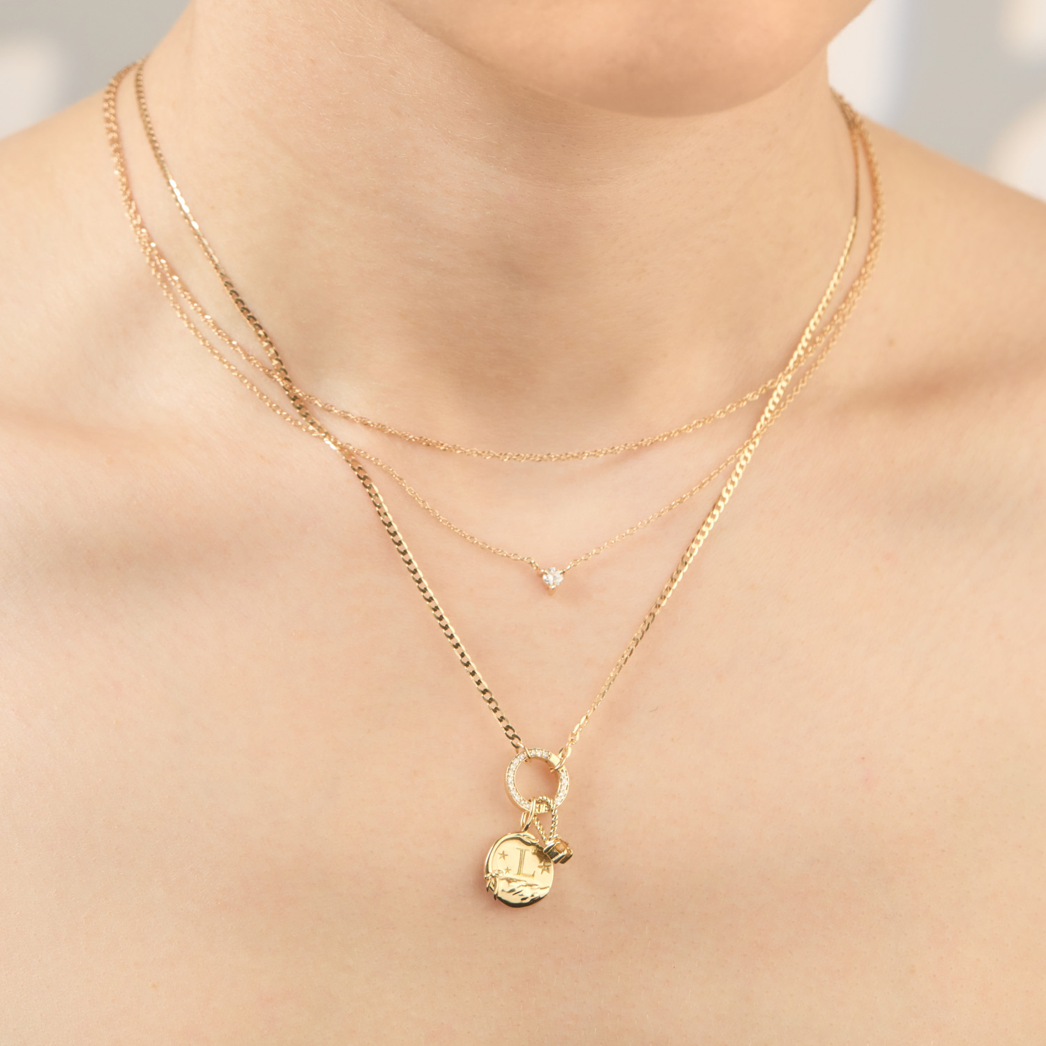 Catbird Jewelry - Dear Swan Engravable Charm, Yellow Gold