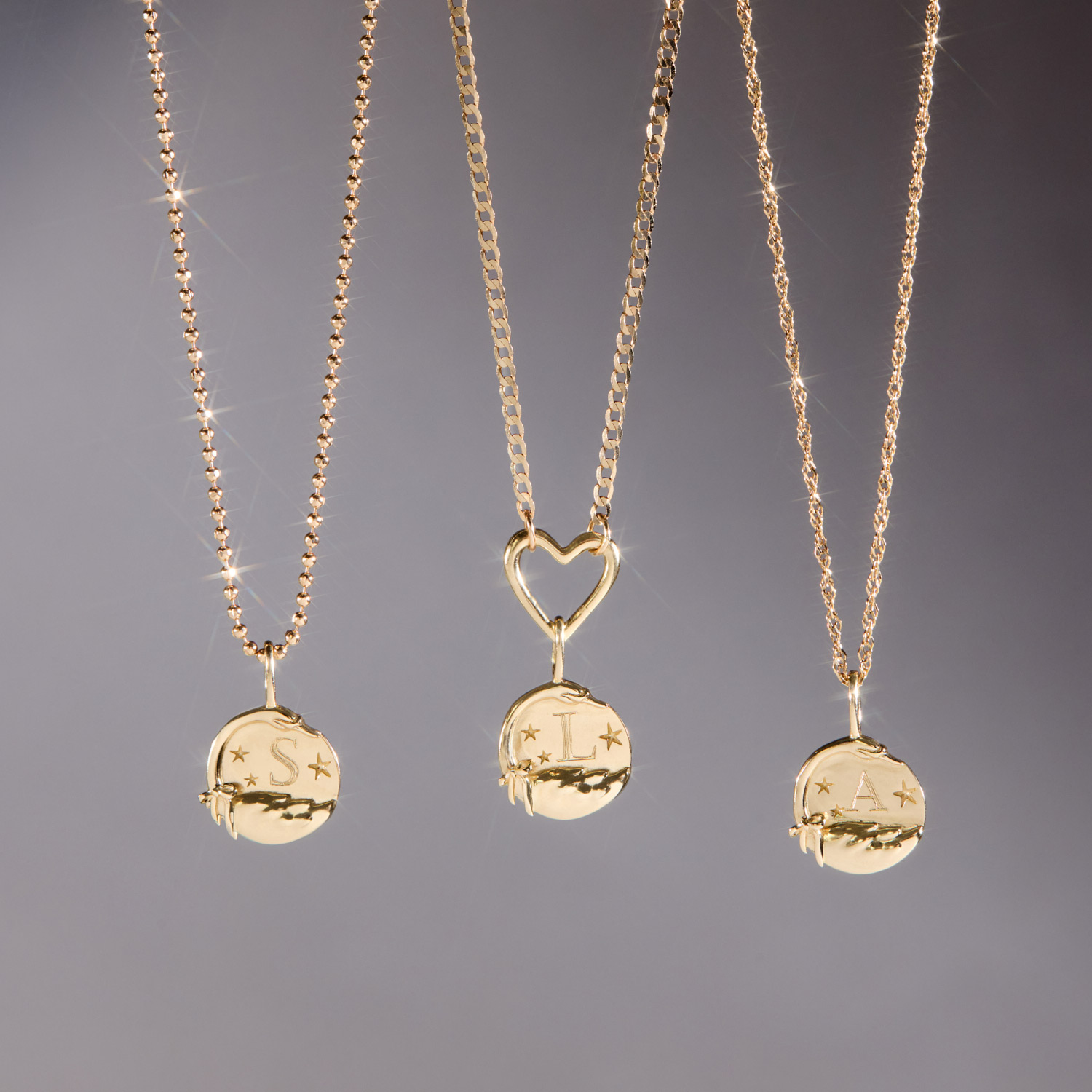 Catbird Jewelry - Dear Swan Engravable Charm, Yellow Gold