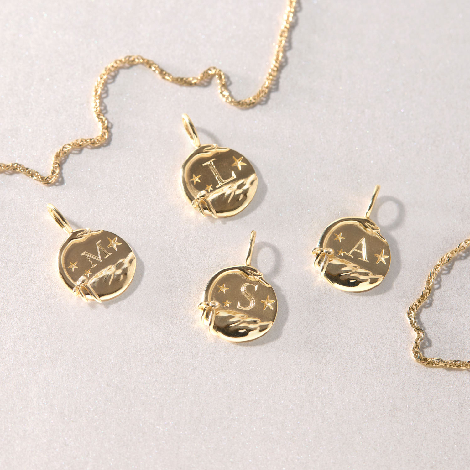 Catbird Jewelry - Dear Swan Engravable Charm, Yellow Gold