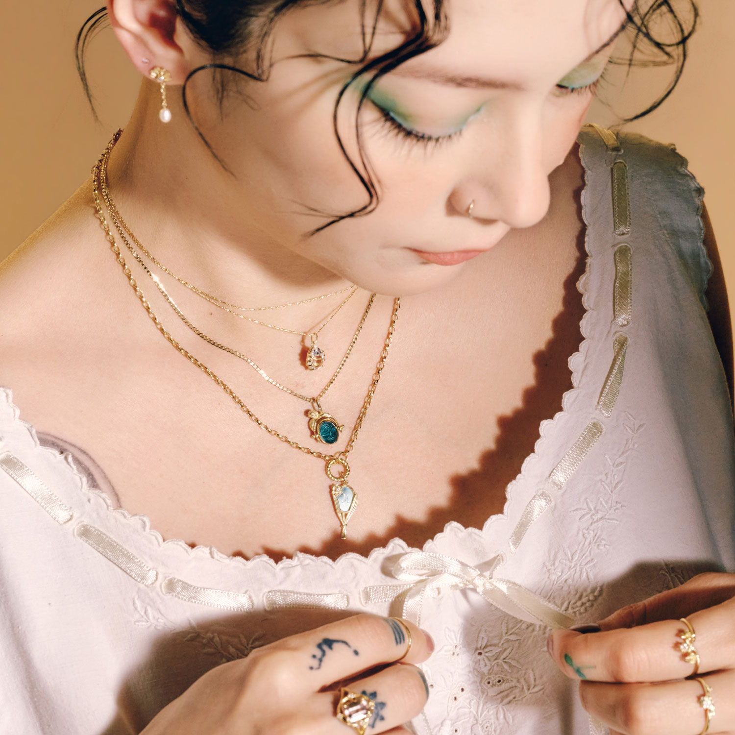 Chained to my Reflection Gold Charm | Catbird x Japanese Breakfast