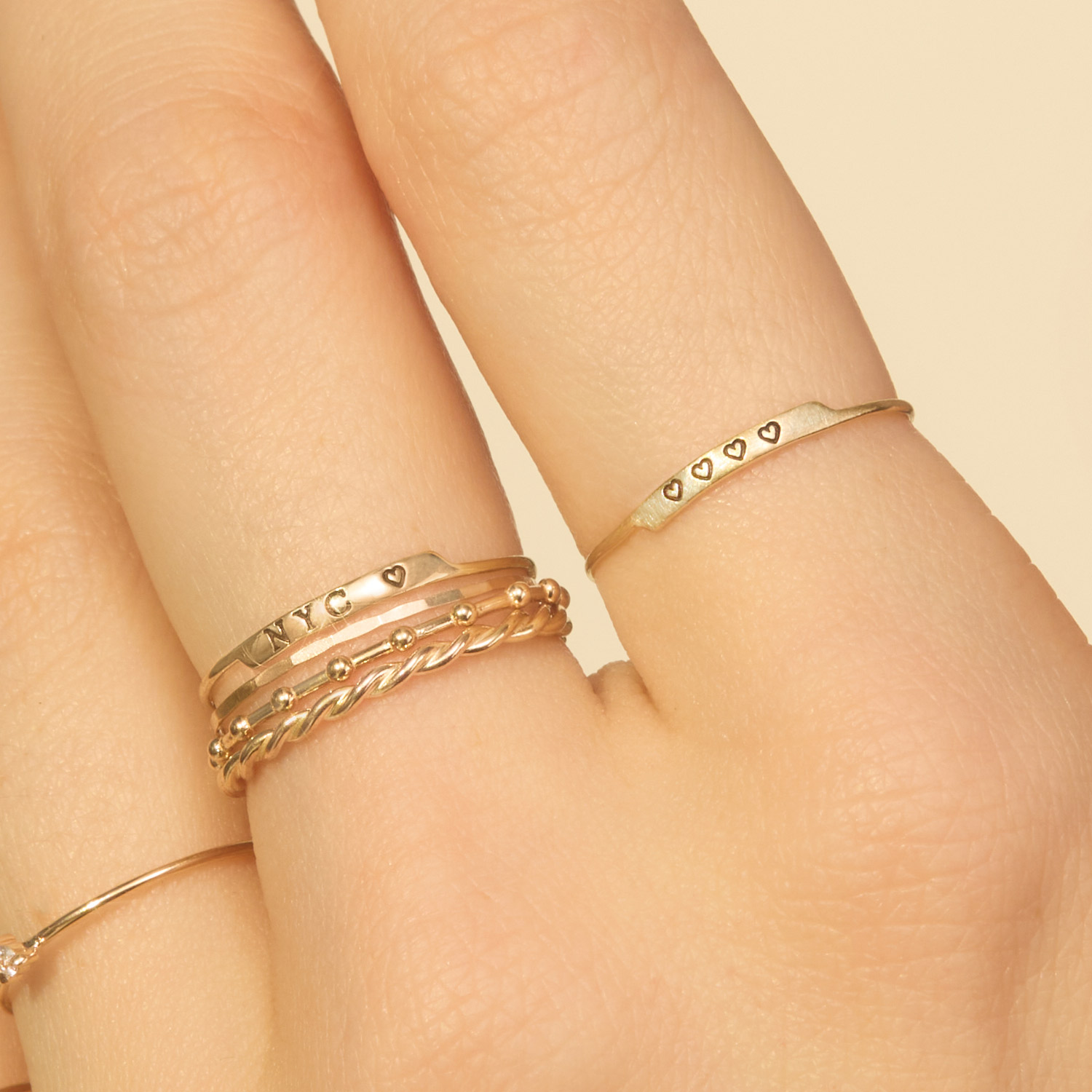 Famous Letter 10k Gold Ring | Catbird NYC