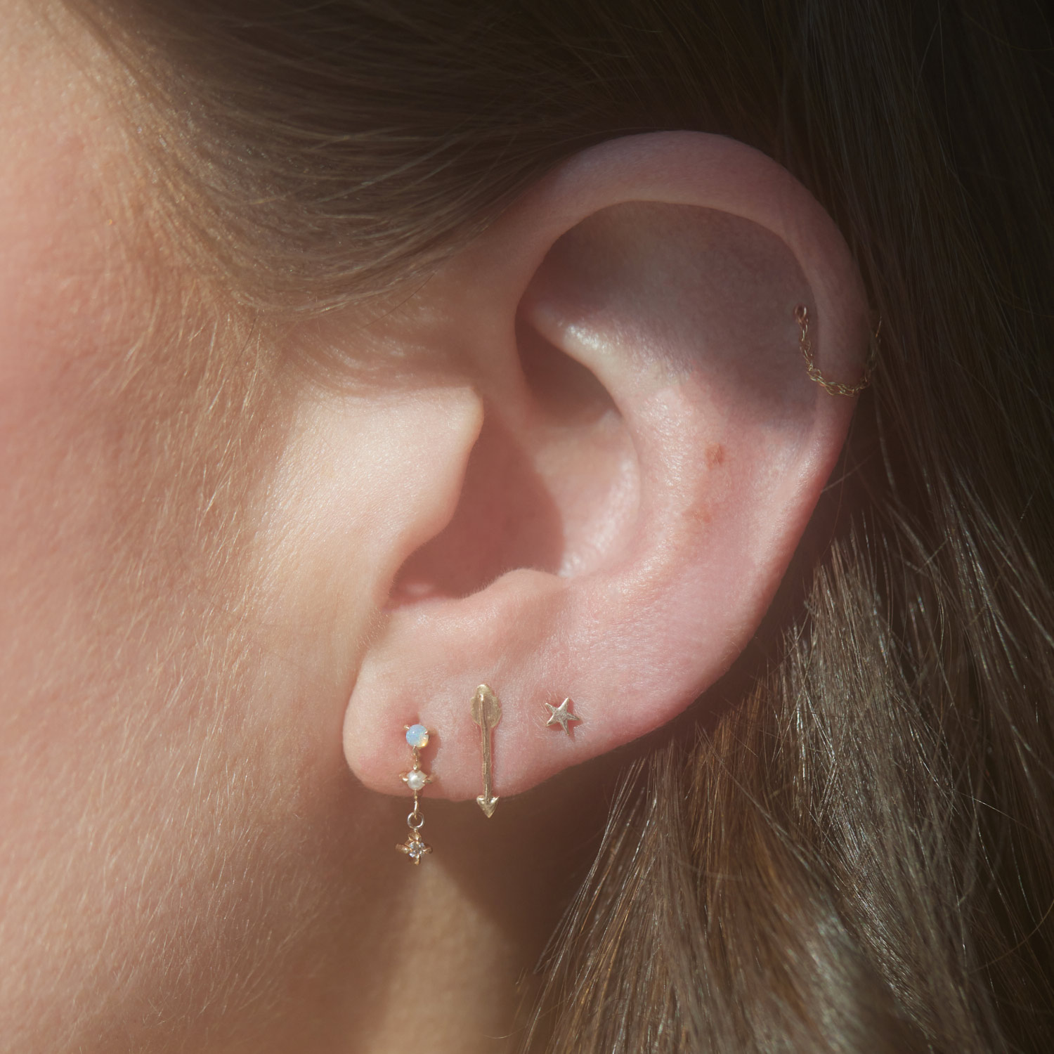 Catbird Jewelry - Tiniest Dancer Stud, Star (single)