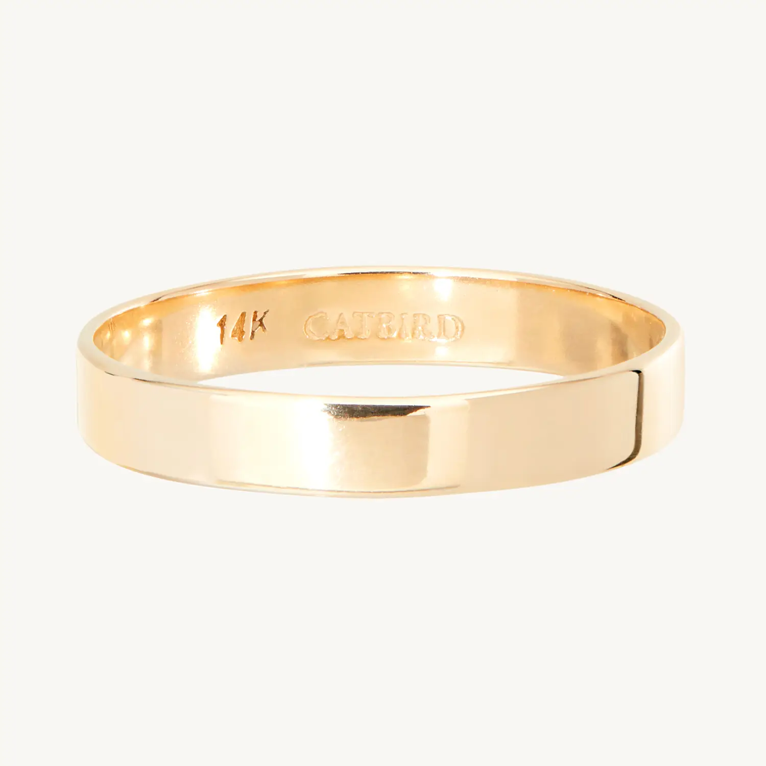 Catbird Jewelry - Stackable Engravable Gold Tomboy Ring