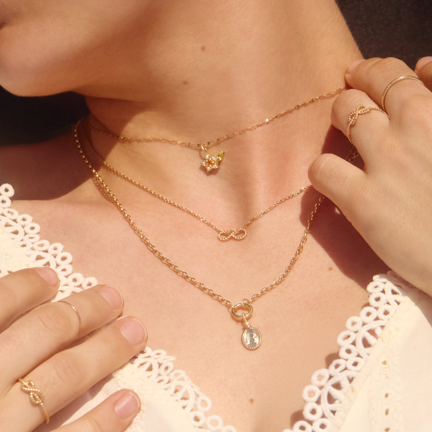 Catbird | The Summer I Turned Pretty - Love Knot Gold Infinity Charm