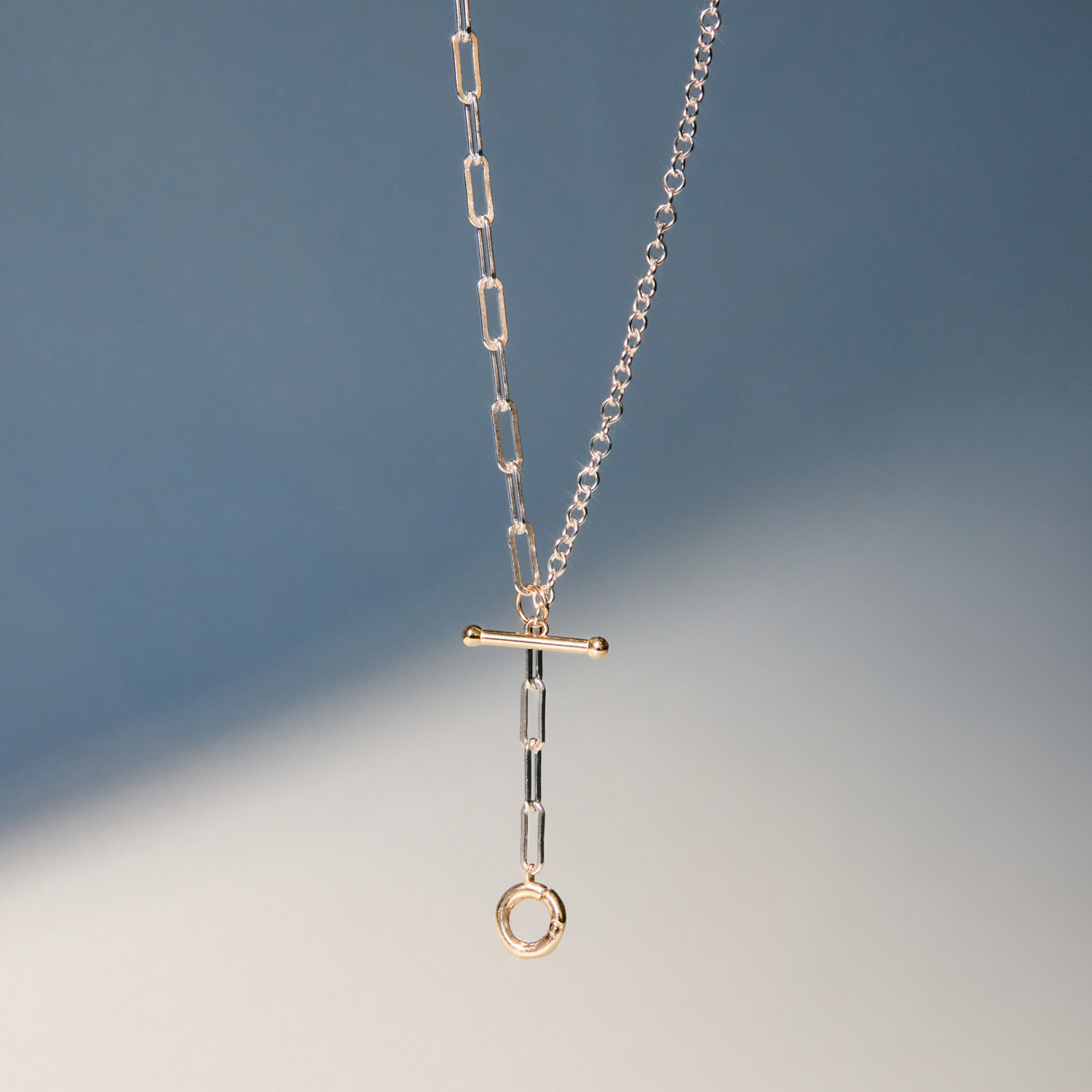 アクセサリー y&c 1976 Silver & Gold Toggle Lariat | Catbird NYC