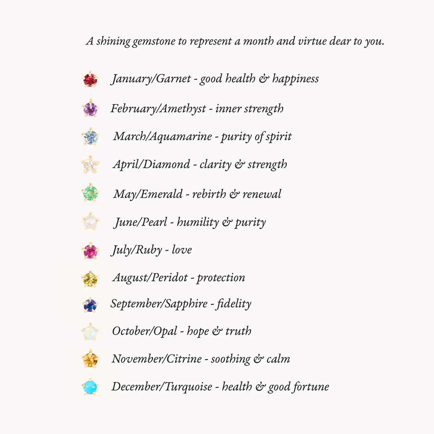 Catbird Jewelry - Little Star Birthstone Charm Necklace