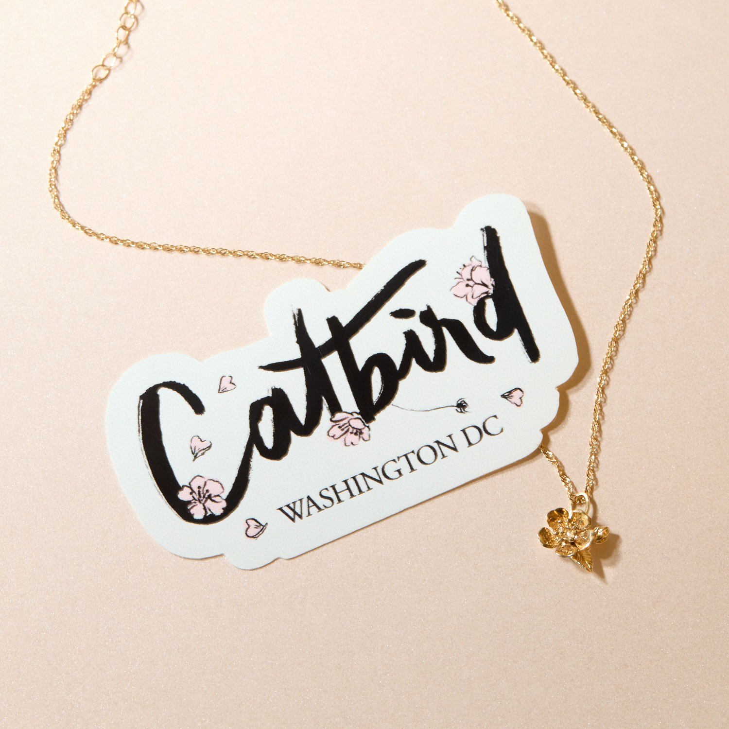 Catbird Jewelry - Cherry Blossom Gold Charm
