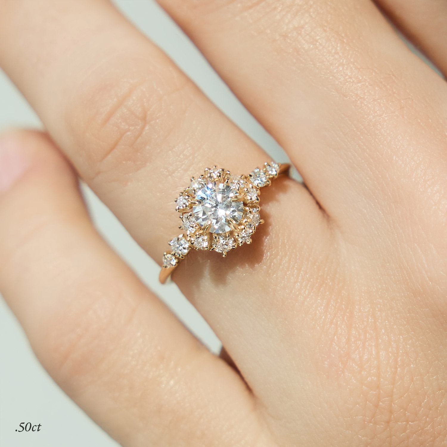 Cherry Blossom Lab Grown Diamond Ring | Catbird NYC