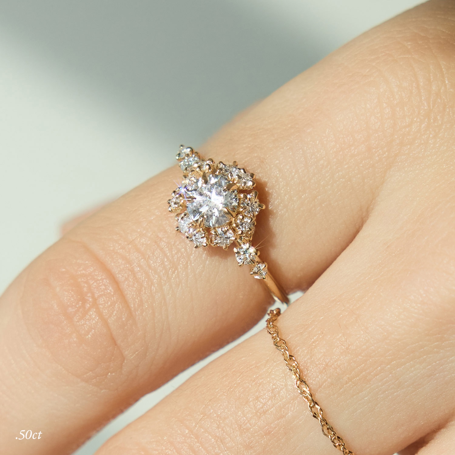Cherry Blossom Lab Grown Diamond Ring | Catbird NYC