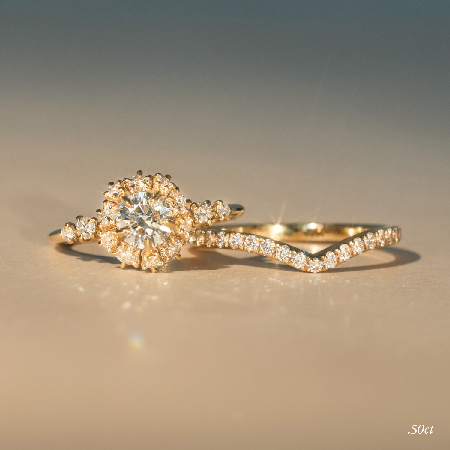 Cherry Blossom Lab Grown Diamond Ring | Catbird NYC