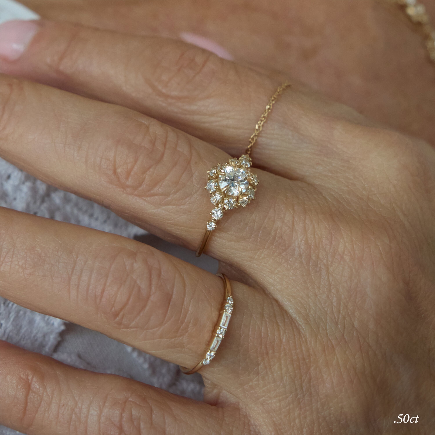 Cherry Blossom Lab Grown Diamond Ring | Catbird NYC