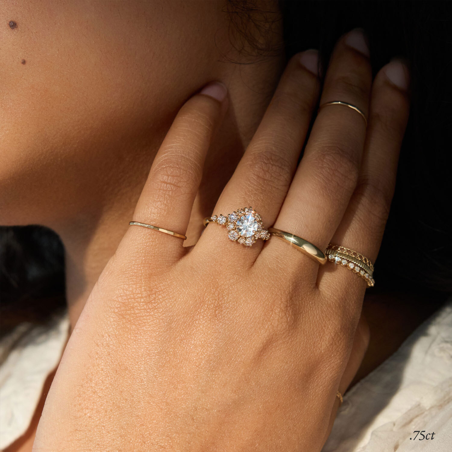 Cherry Blossom Lab Grown Diamond Ring | Catbird NYC