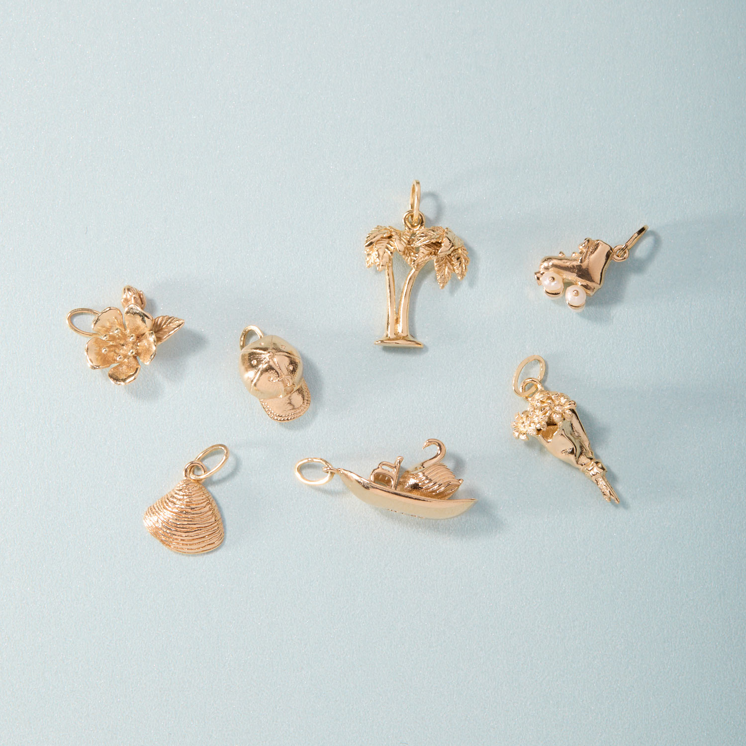 Cherry Blossom Solid Gold Charm | Catbird