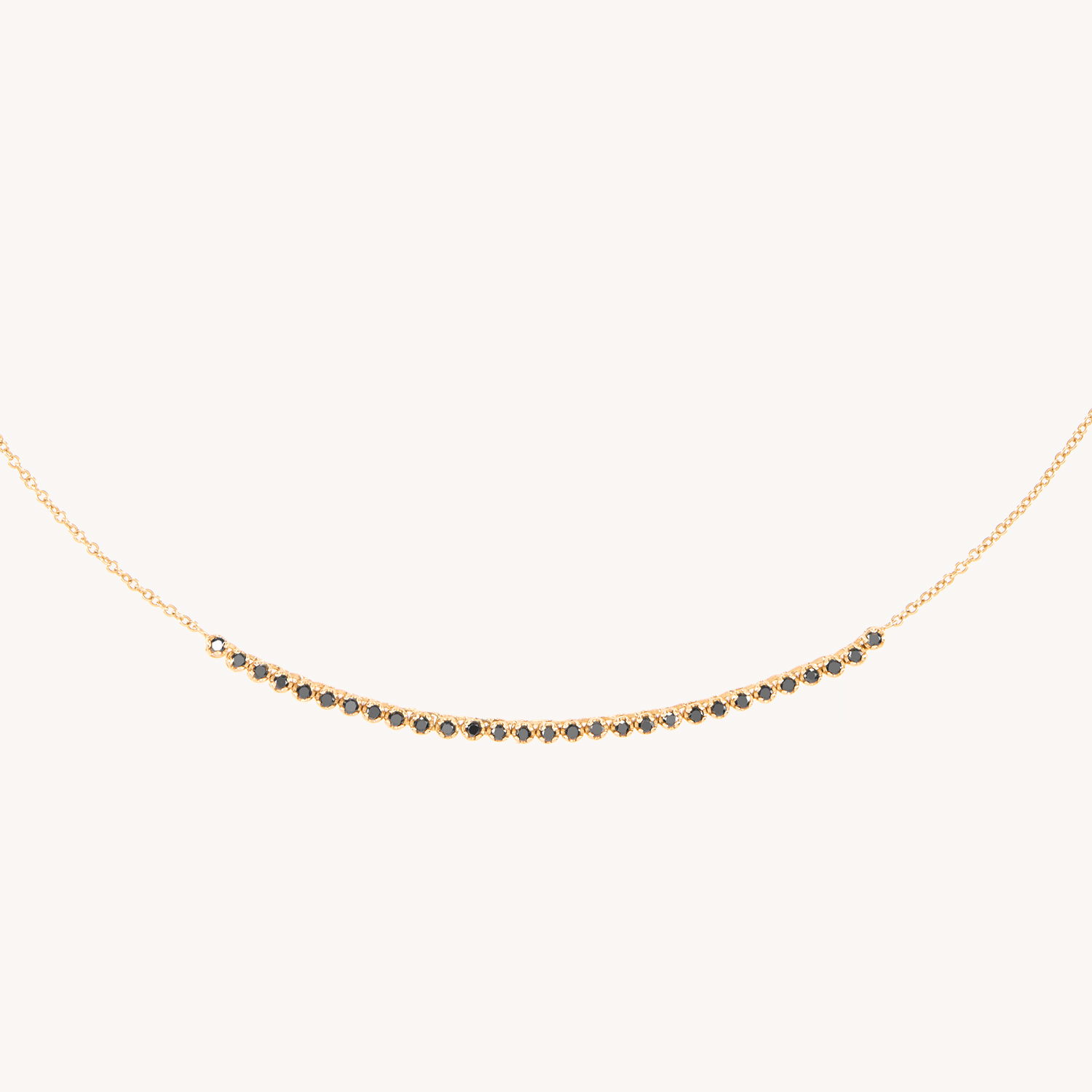 Catbird Jewelry - Black Diamond One O'Clock Demi Tennis Necklace
