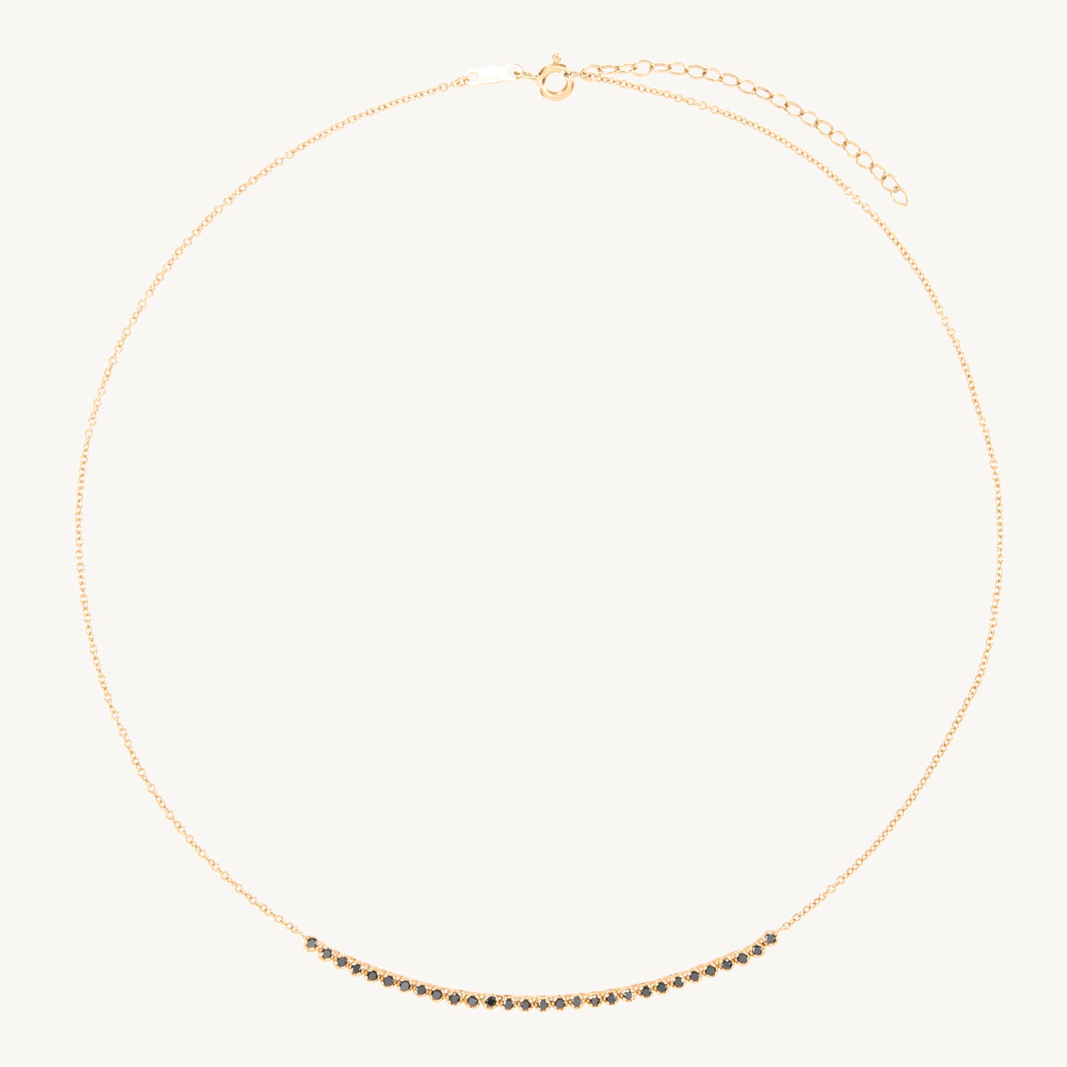 Catbird Jewelry - Black Diamond One O'Clock Demi Tennis Necklace