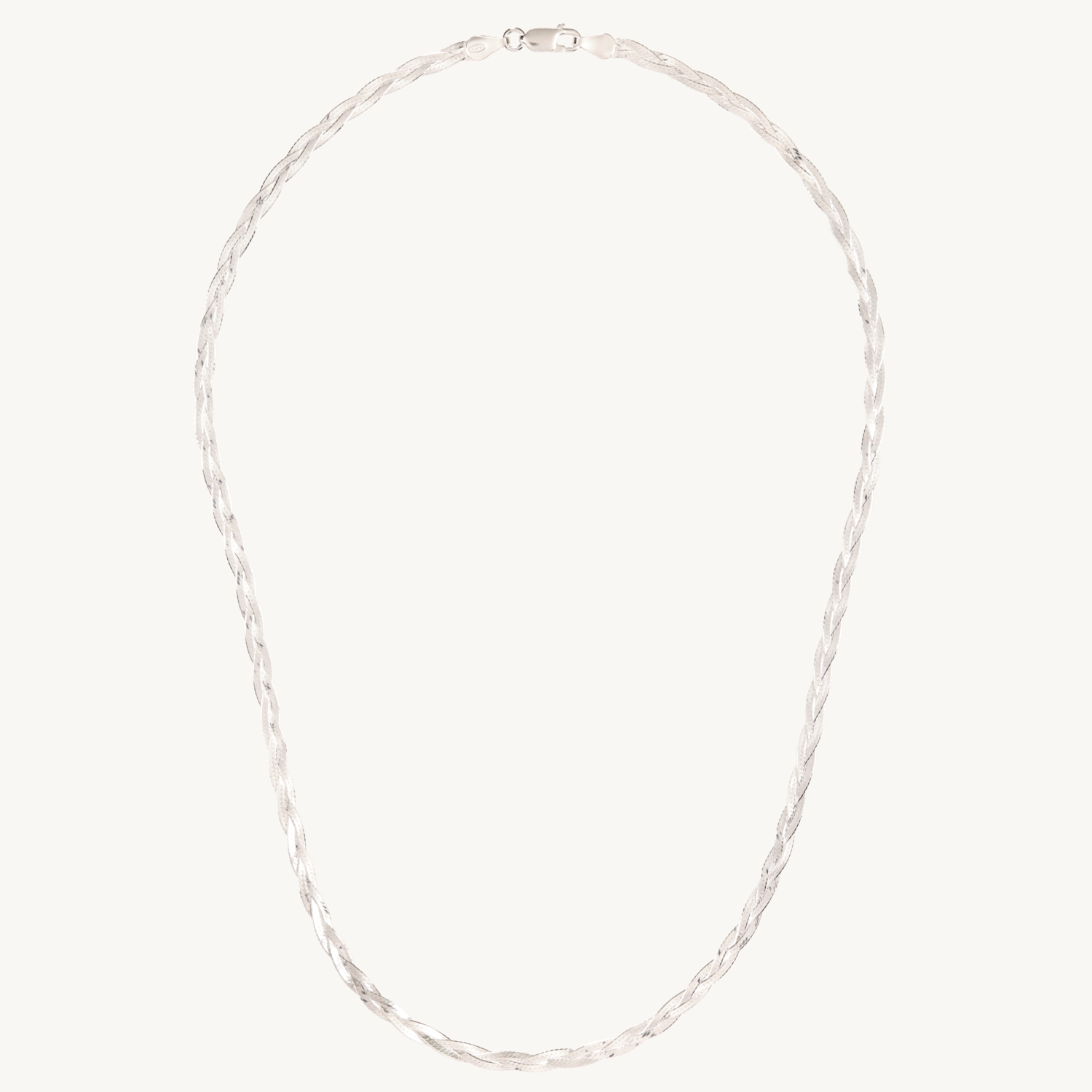 Catbird Jewelry - Entwined Braided Chain Necklace, Silver