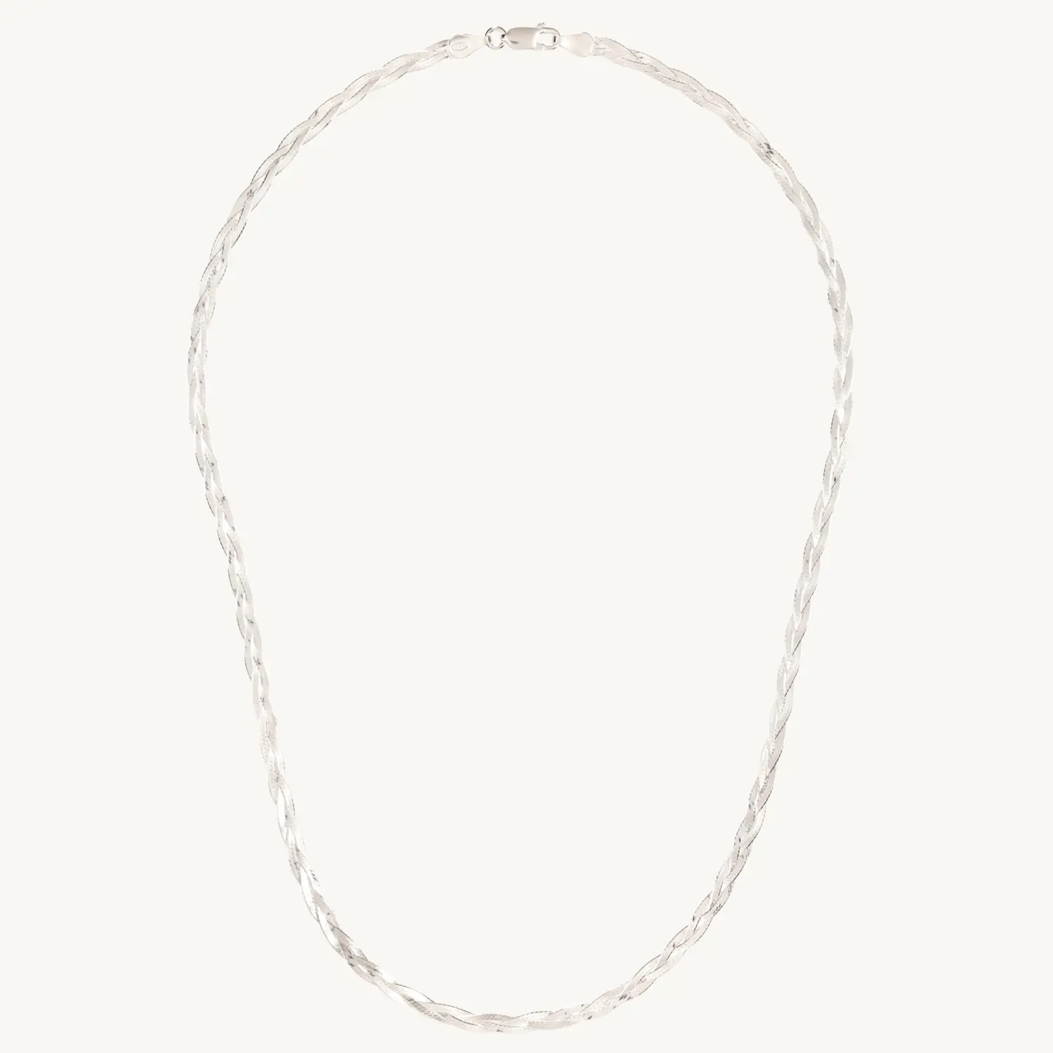 Catbird Jewelry - Entwined Braided Chain Necklace, Silver