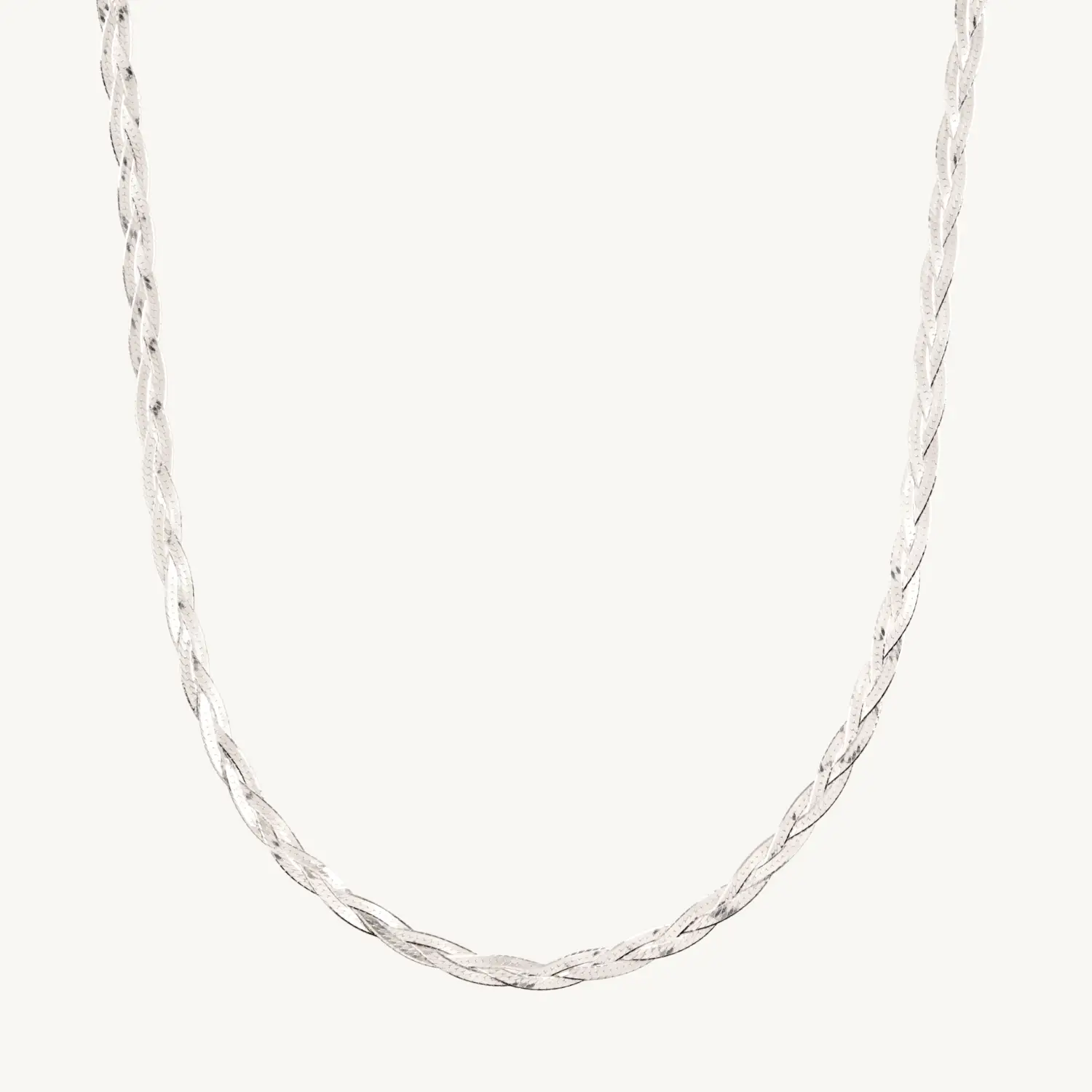 Catbird Jewelry - Entwined Braided Chain Necklace, Silver