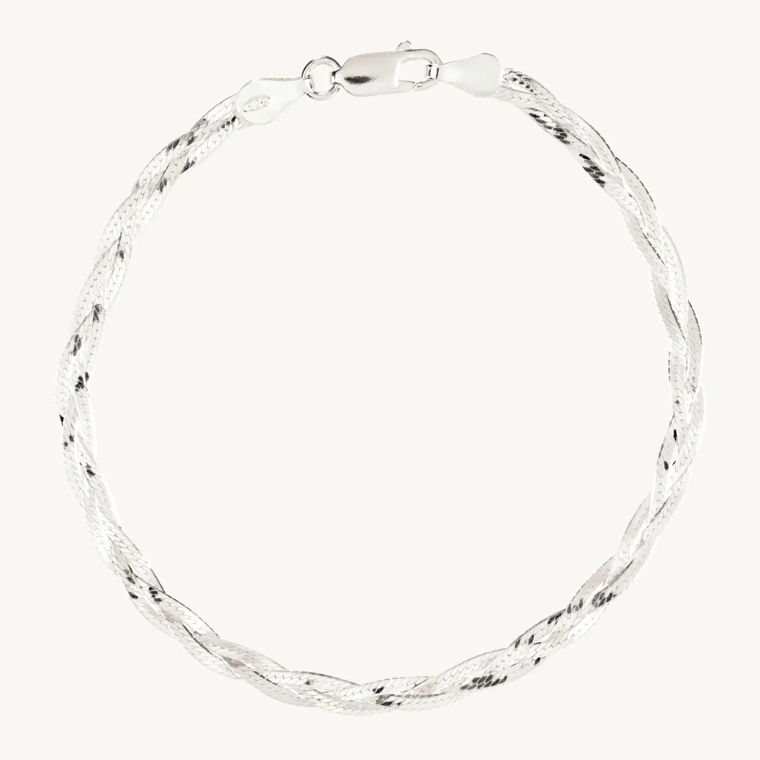 Catbird Jewelry - Entwined Braided Chain Bracelet, Silver