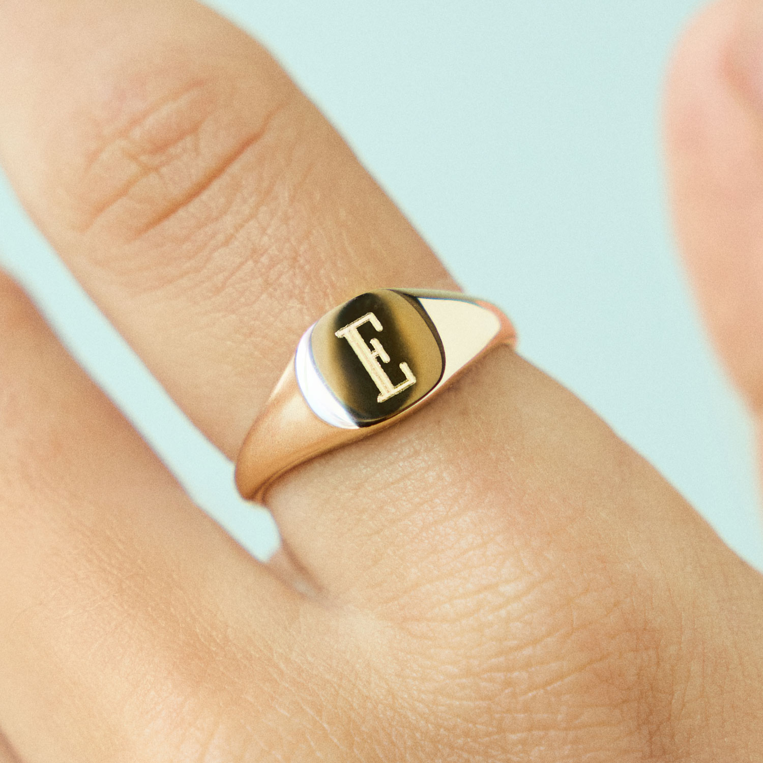 Catbird Jewelry - Diver Signet Ring, Yellow Gold