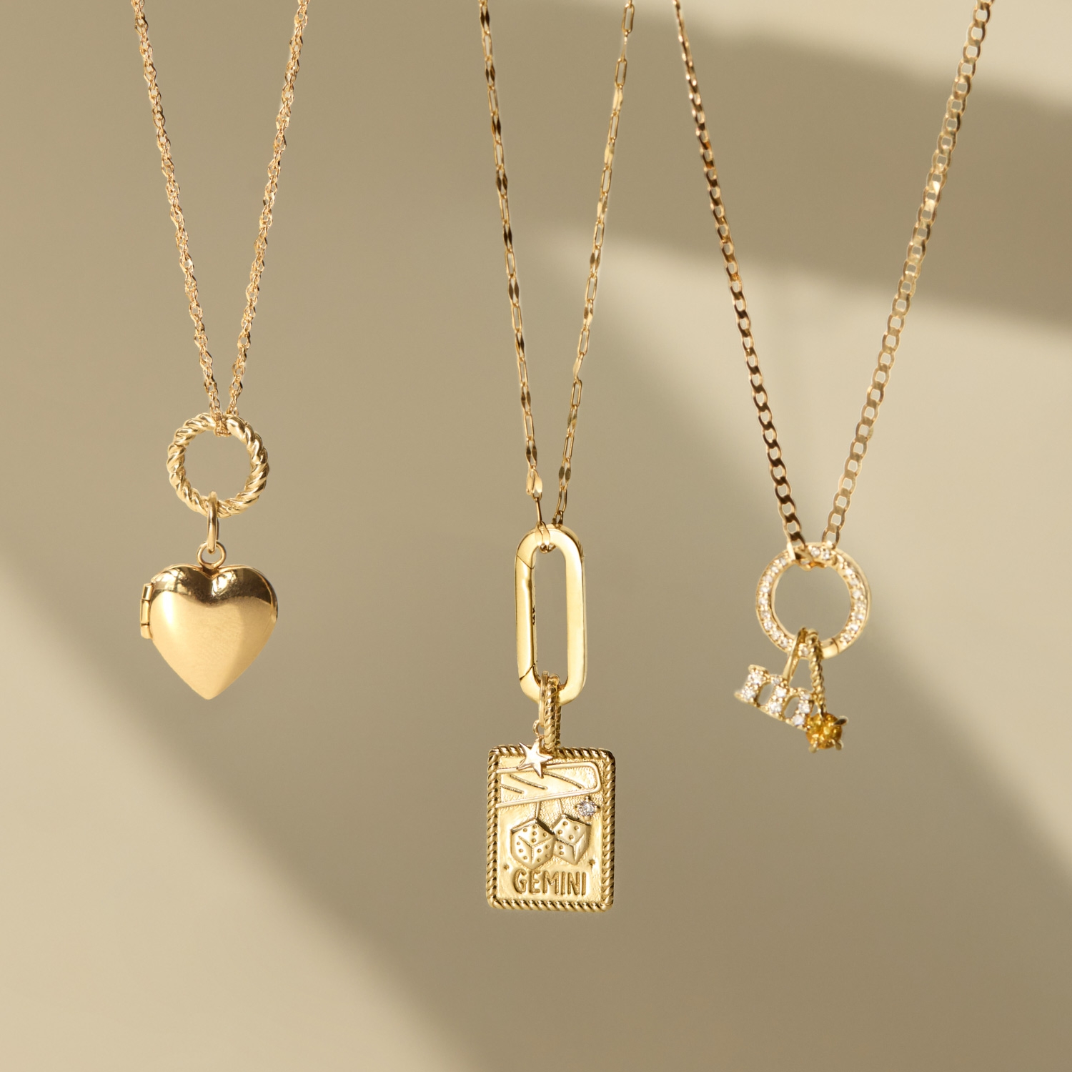 Twisted Gold Charm Holder | Catbird Jewelry