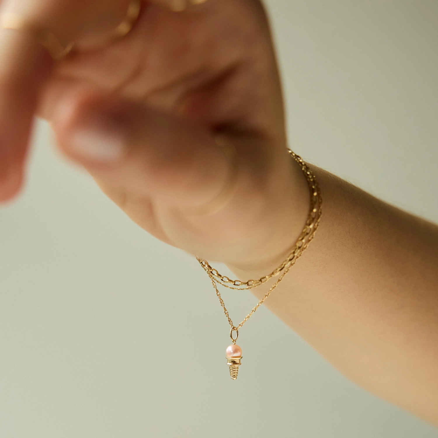Catbird Jewelry - Pearl Ice Cream Charm