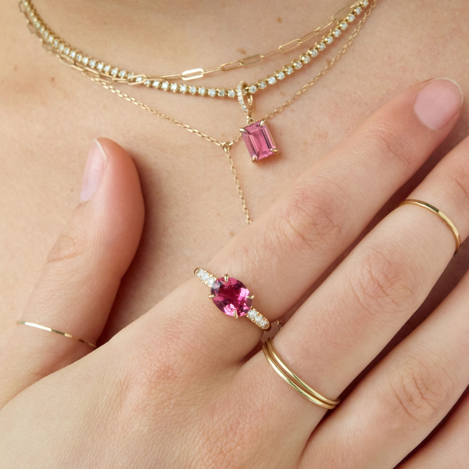 Italian Holiday Pink Tourmaline Supreme Charm | Catbird NYC