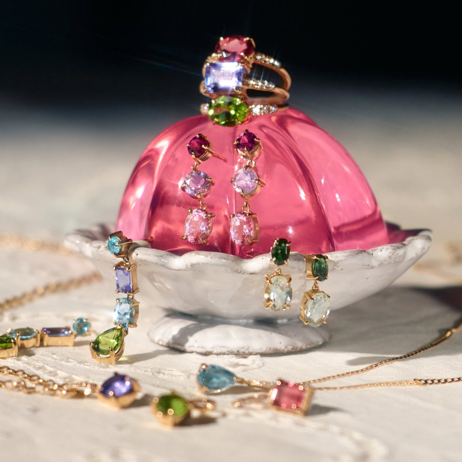 Italian Holiday Double Drop Earring (single) | Catbird NYC
