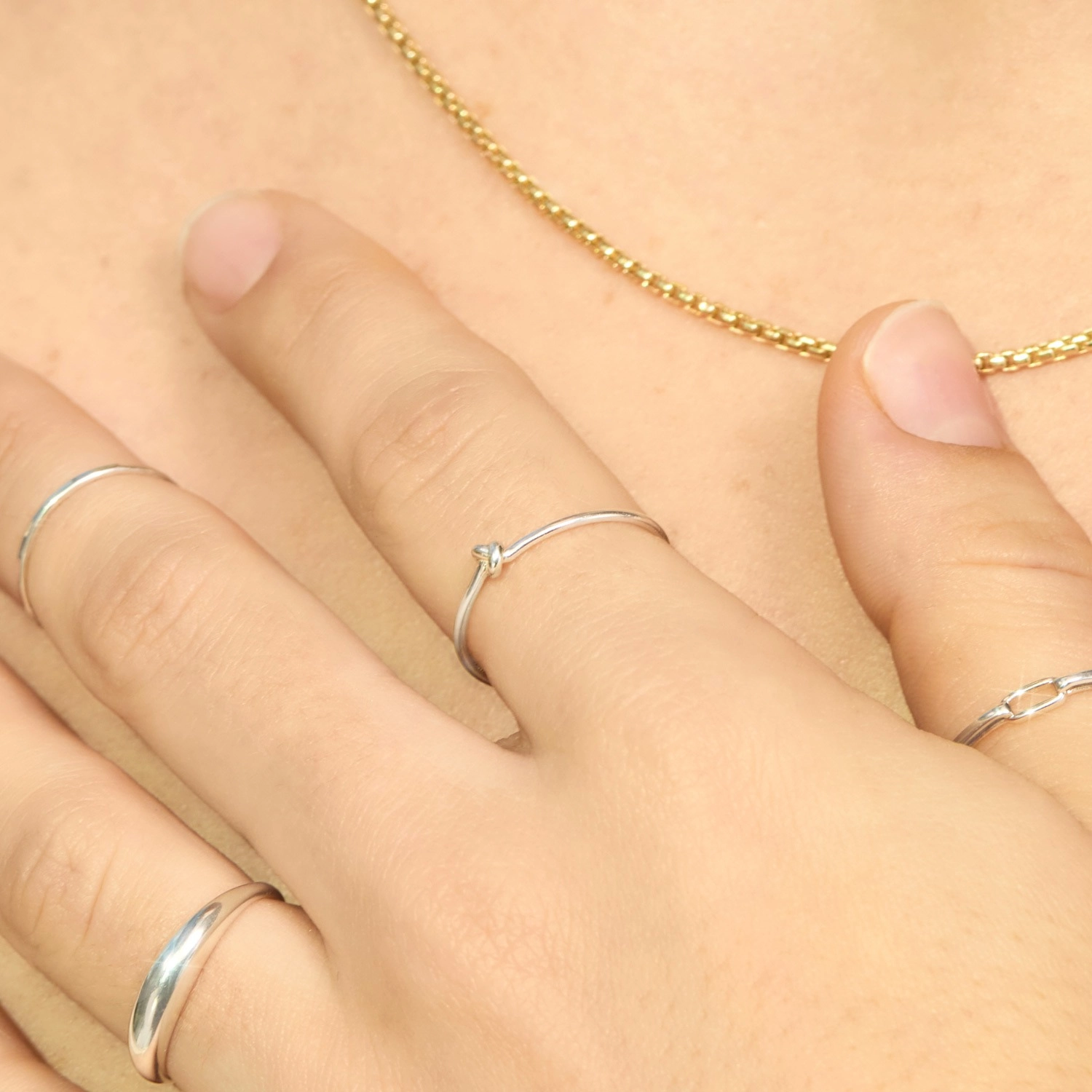 Poet's Knot Silver Ring | Catbird NYC