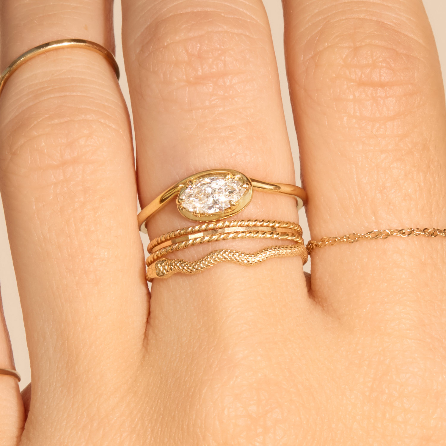 Catbird Jewelry - Cinema Lab-Grown Marquise Diamond Ring