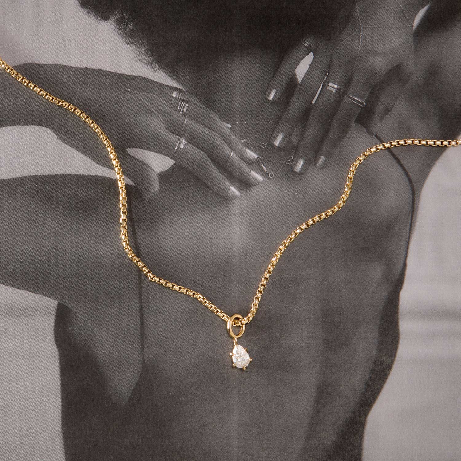 Catbird Jewelry - Cinema Lab-Grown Pear Cut Diamond Charm