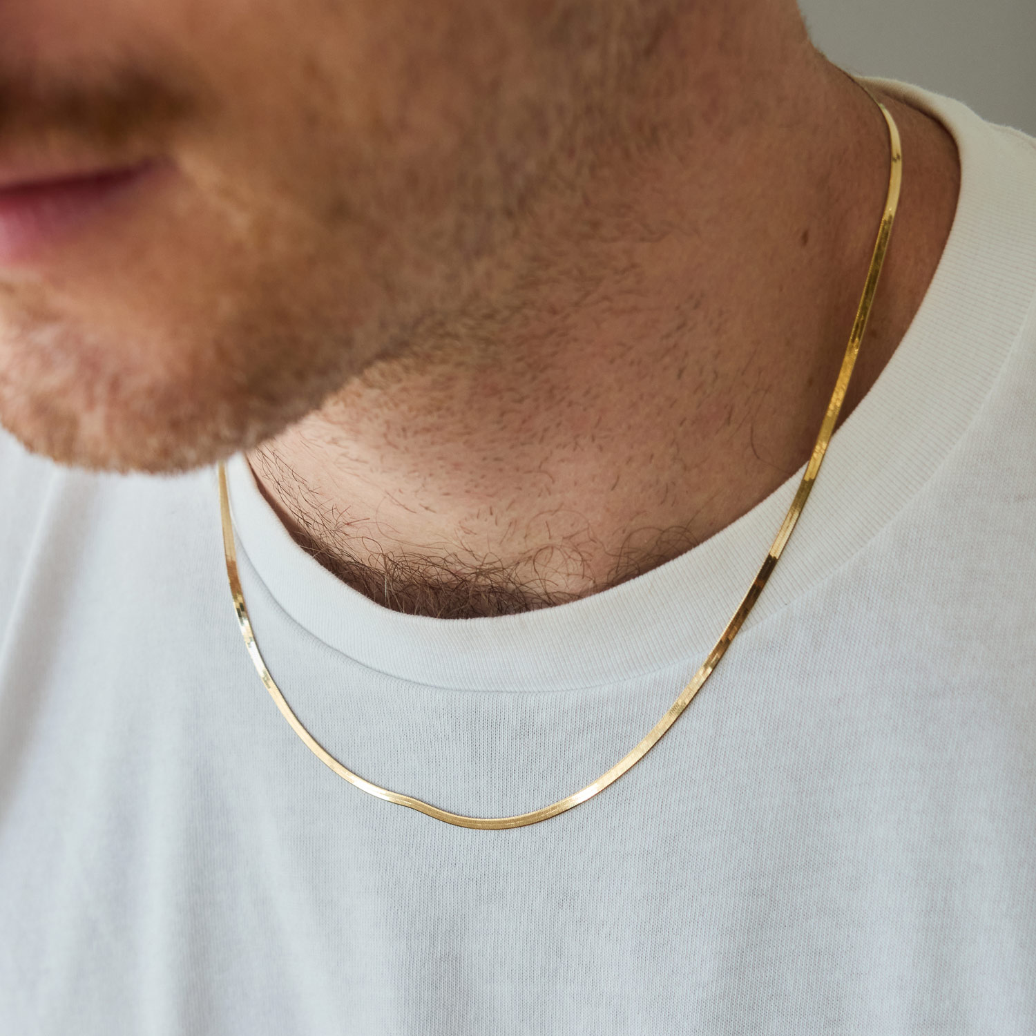 Spritz Herringbone Gold Chain | Catbird NYC