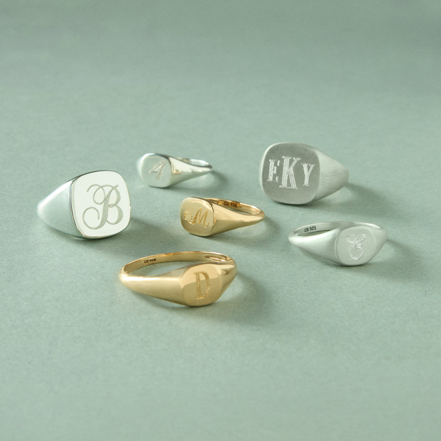 Catbird Jewelry - Diver Signet Ring, Yellow Gold