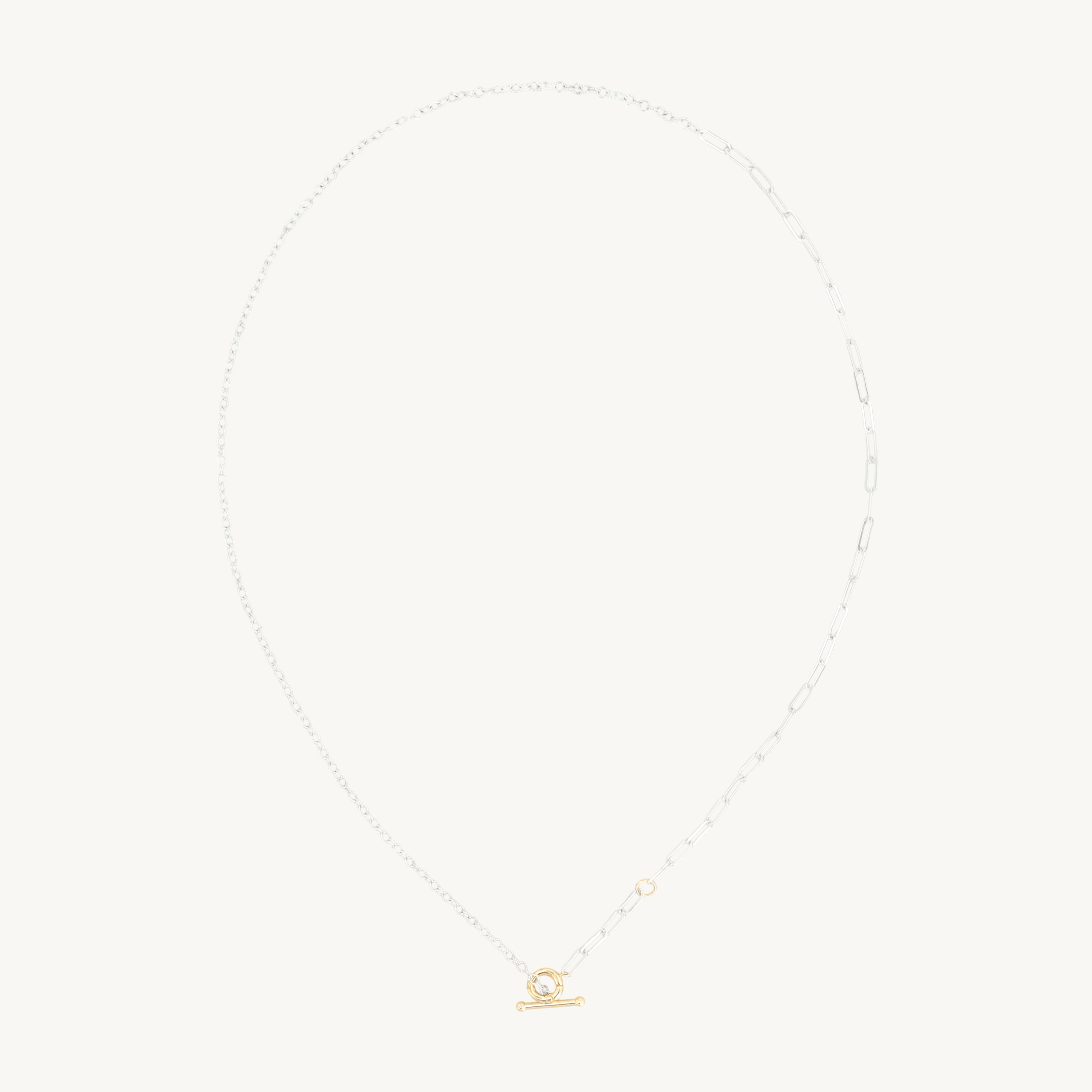 1976 Silver & Gold Toggle Lariat | Catbird NYC