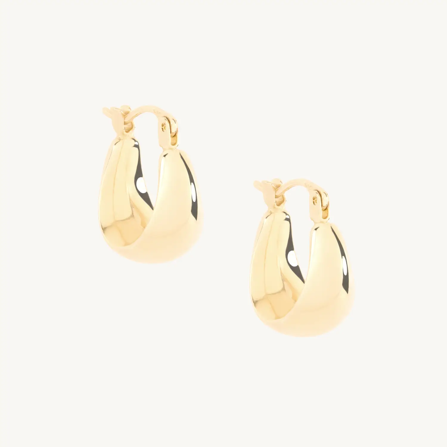 Catbird Jewelry - Coupe Gold Dome Hoop (single)