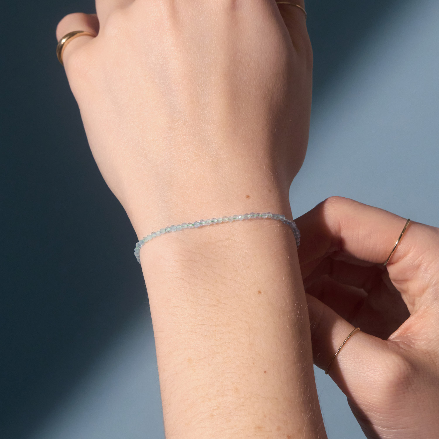 New Tide Aquamarine Bracelet, 10k Gold | Catbird NYC
