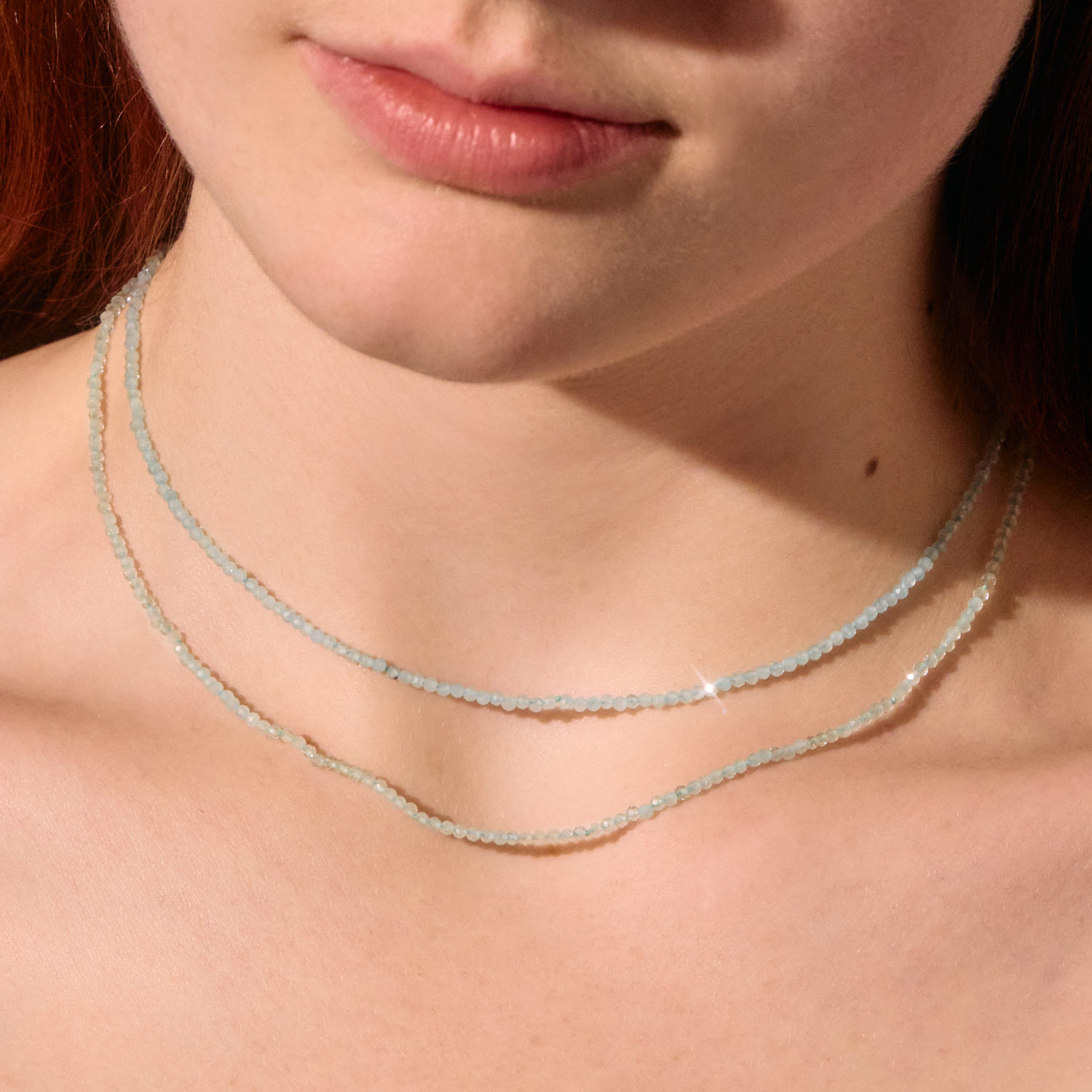 New Tide Aquamarine Choker, 10k Gold | Catbird NYC