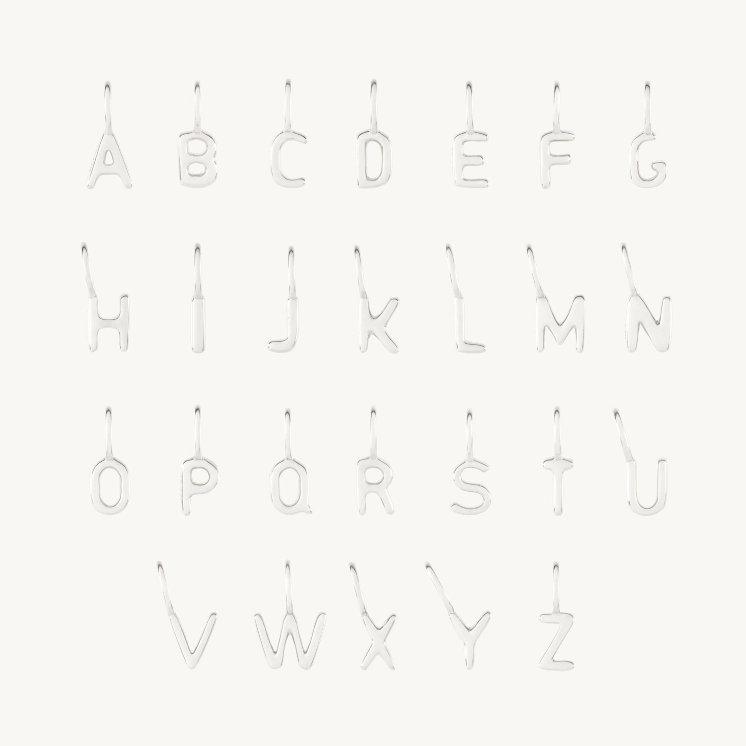 Catbird Jewelry - Pasta Letter Silver Charm