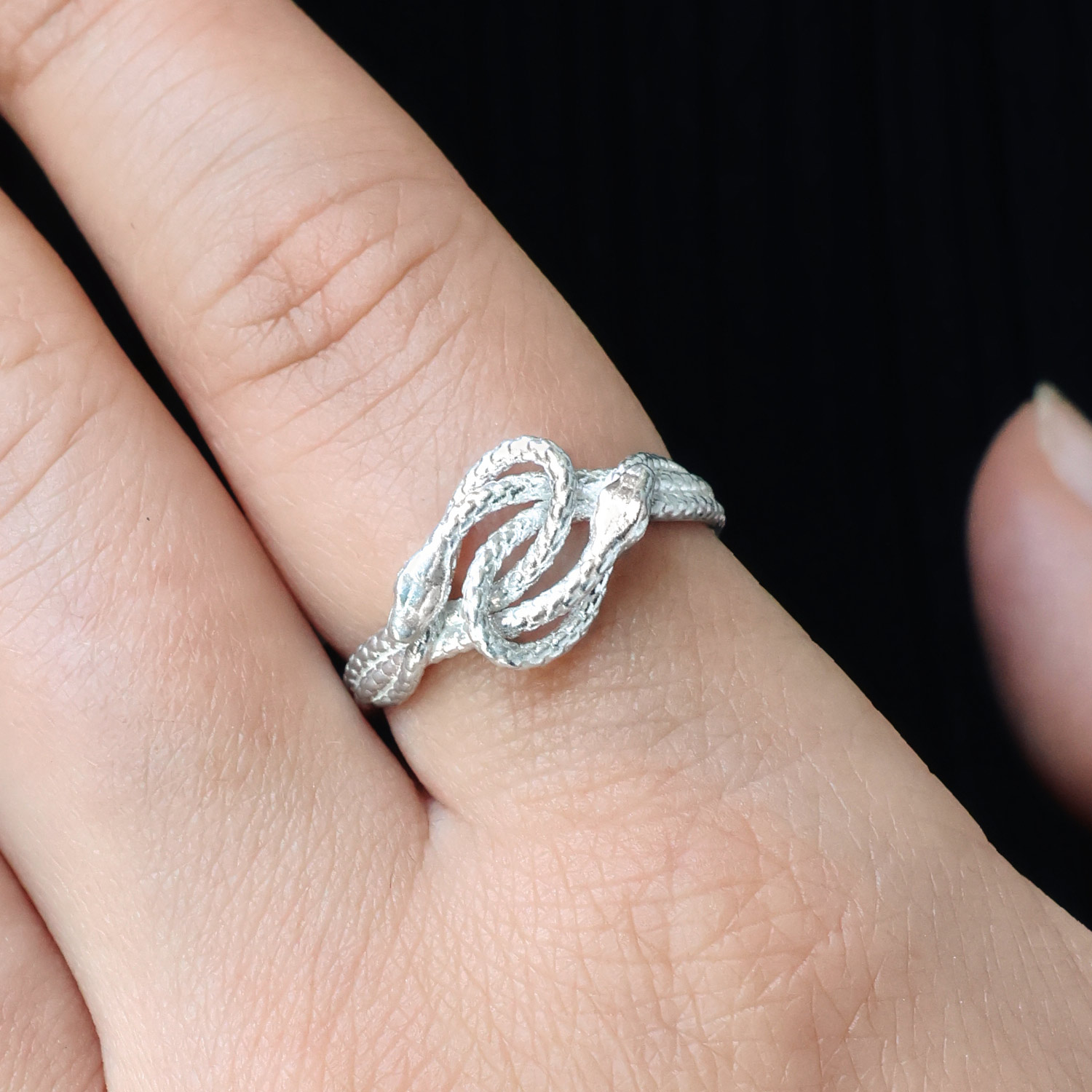 Sylvie Snake Silver Knot Ring | Catbird NYC