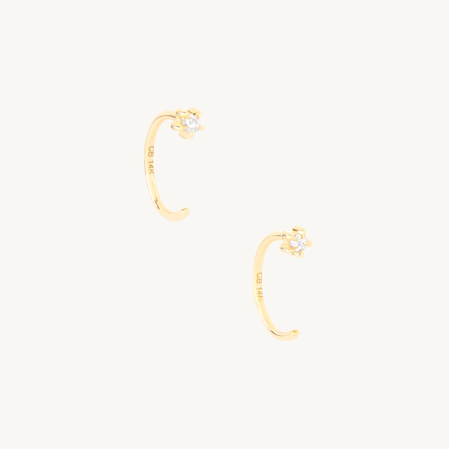Catbird Jewelry - Diamond Snippet Open Huggie Hoop (single)