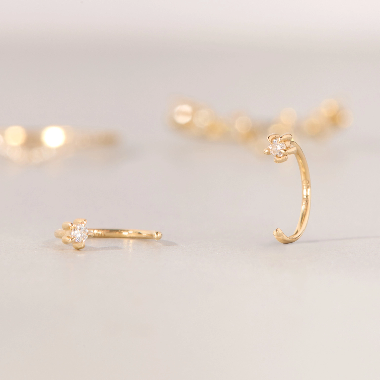 Catbird Jewelry - Diamond Snippet Open Huggie Hoop (single)