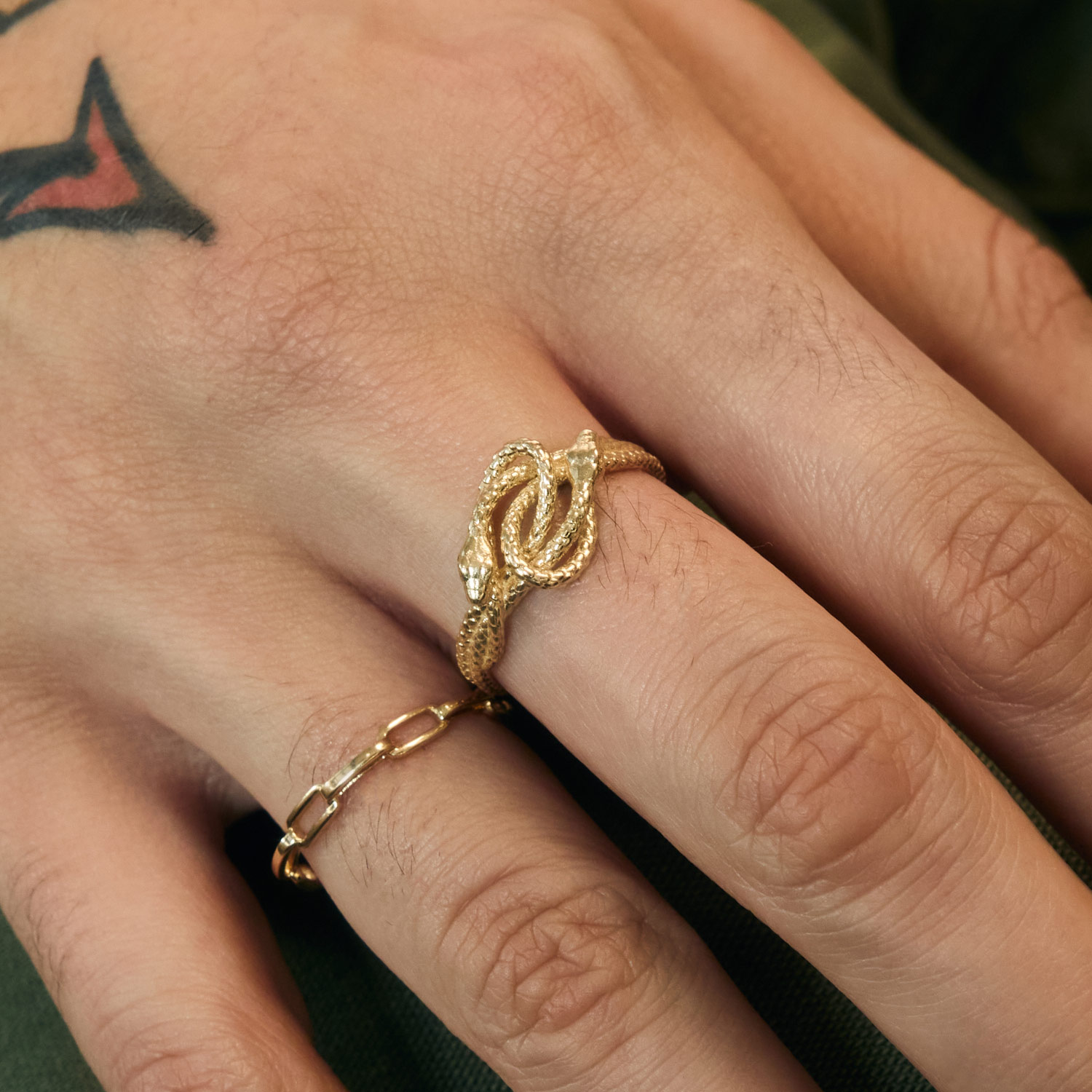 Sylvie Snake Gold Knot Ring | Catbird NYC