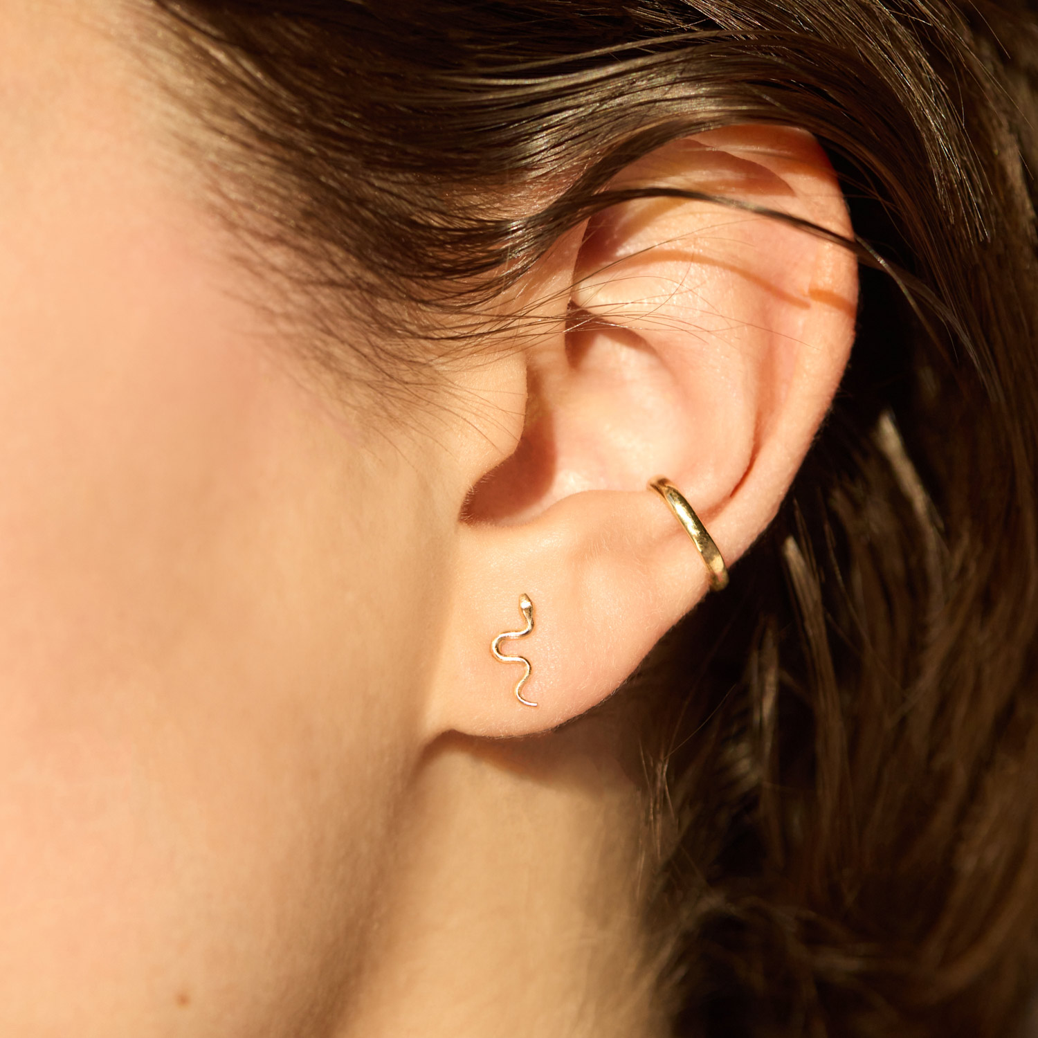Catbird Jewelry - Tiniest Sylvie Snake Stud (single)