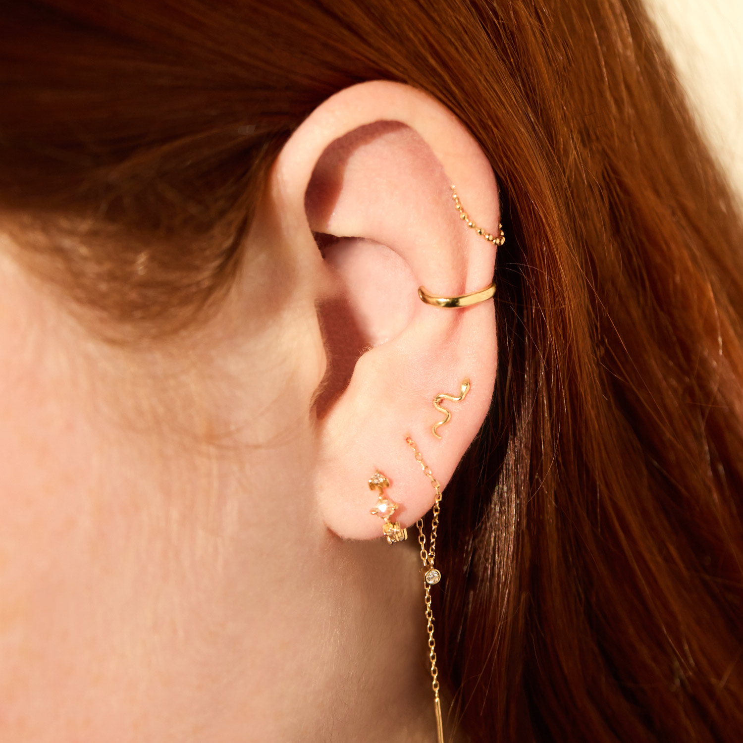 Catbird Jewelry - Tiniest Sylvie Snake Stud (single)