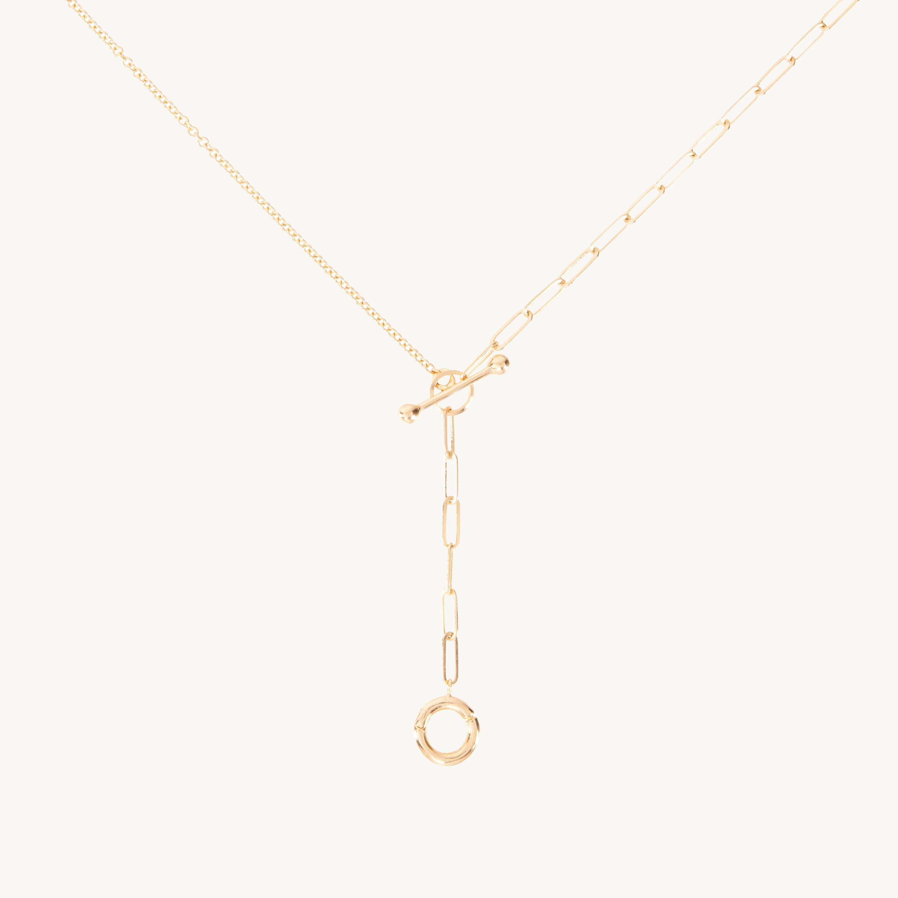 1976 Lariat Toggle Gold Chain Necklace | Catbird