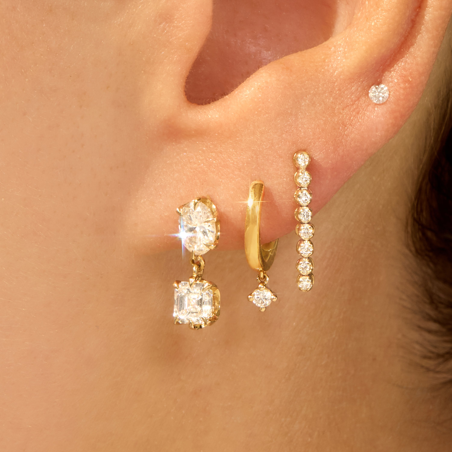 Catbird Jewelry - Cinema Lab-Grown Diamond Drop Earring (single)