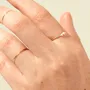 Twin Hearts Gold Stacking Ring
