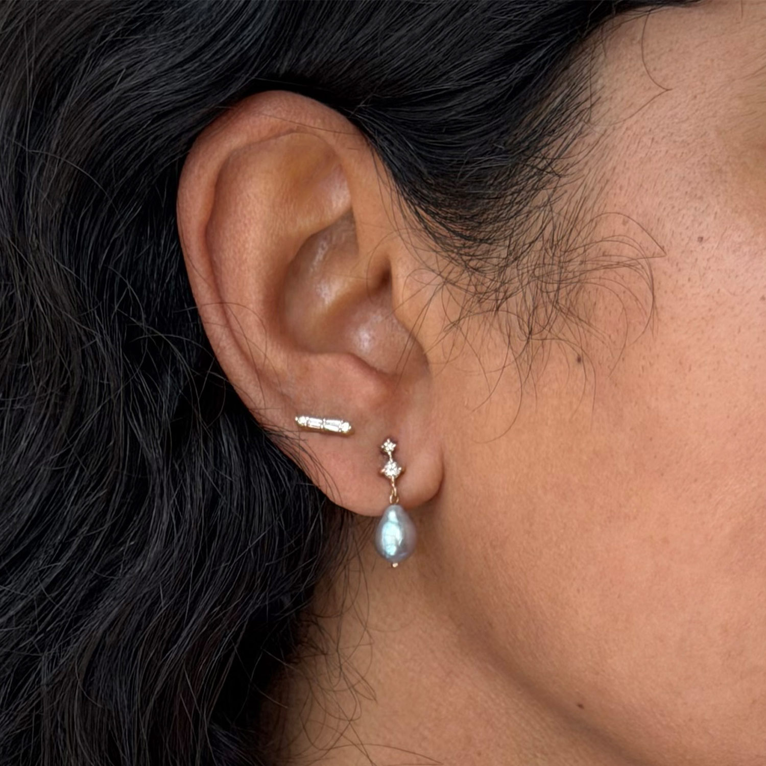 Catbird x Vito&rsquo;s Gems - Vito&rsquo;s Pink Sky Pearl Earrings (pair)
